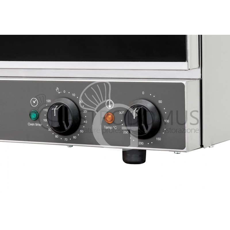 Horno eléctrico de convección para cruasanes, puerta abatible, controles mecánicos, 4 bandejas 433x333 mm, potencia 2,8 kw
