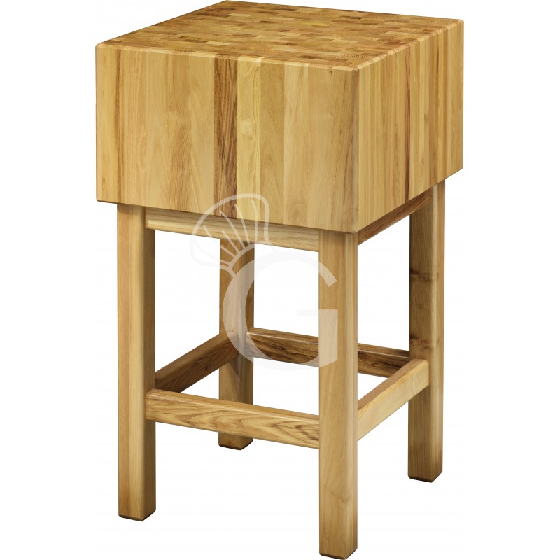 Tajo de troceo de madera de 350 mm + taburete L 500 mm x P 500 mm x A 900 mm