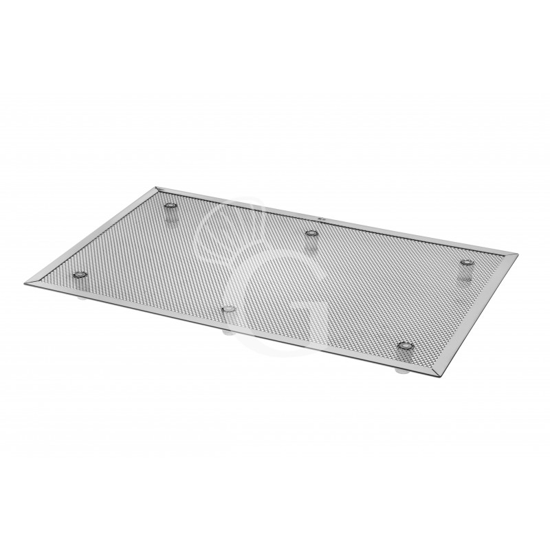 Rejilla rectangular para pizza de acero inoxidable con dimensiones de 400x600 mm