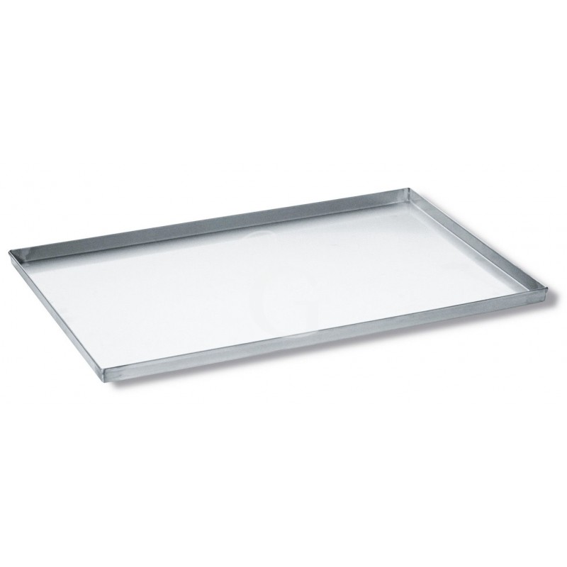 Molde rectangular de aluminio para pizza, L 600 mm X P 400 mm X A 20 mm
