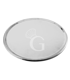 Bandeja redonda de acero inoxidable para pizza Diámetro de 330 mm