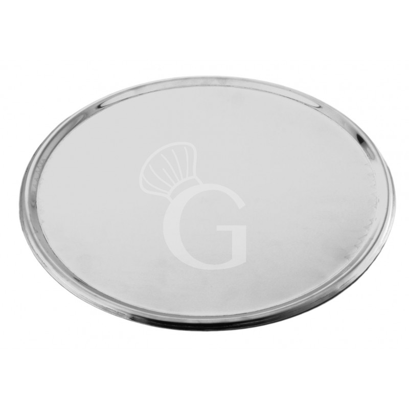 Bandeja redonda de acero inoxidable de 450 mm de diámetro