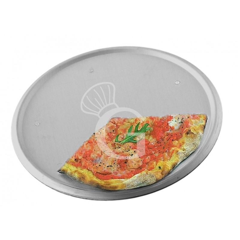 Plato de presentación de aluminio para pizza, diámetro 330 mm