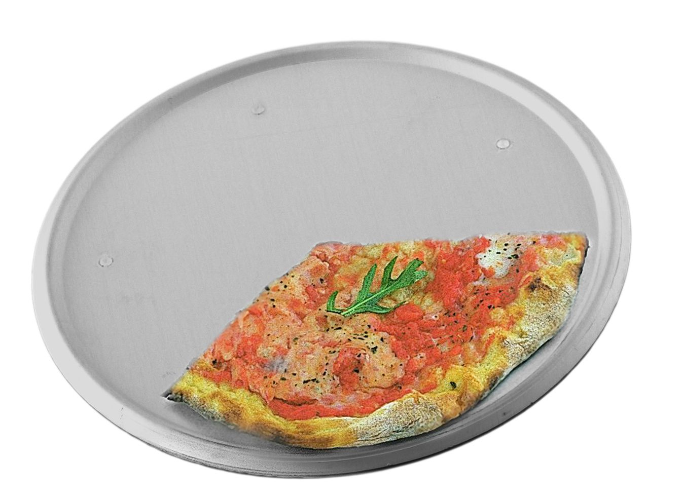 Plato de presentación para pizza de aluminio de diámetro 400 mm