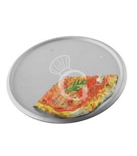 Plato de presentación de aluminio para pizza, diámetro 450 mm