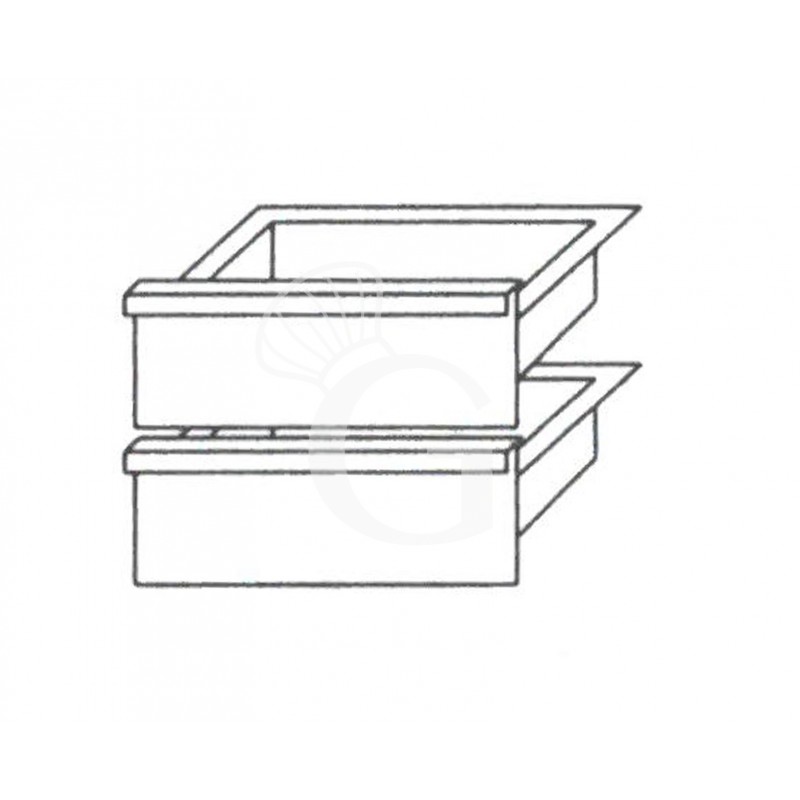 Dos cajones para mueble de 600 mm - L 600 mm x P 490 mm x A 400 mm