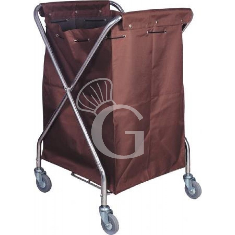 Carro de lavandería plegable con ruedas - L 620 mm x P 640 mm x A 1000 mm