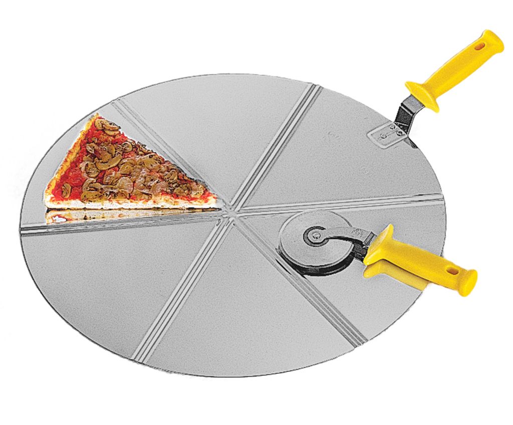 Pala para pizza de acero inoxidable de 360 mm de diámetro - 6 Porciones