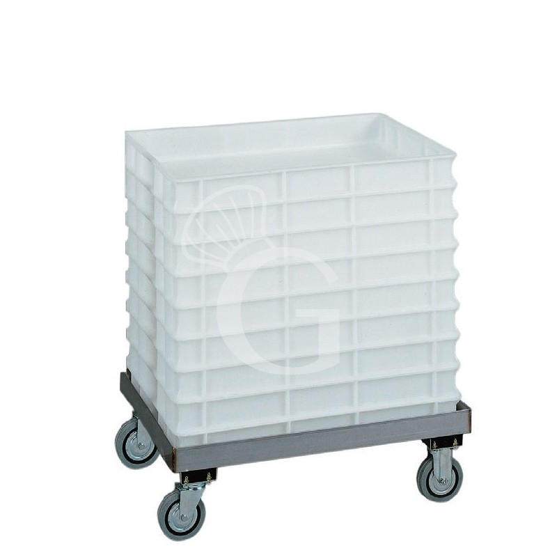 Carrito para cajas de masa de pizza sin asa