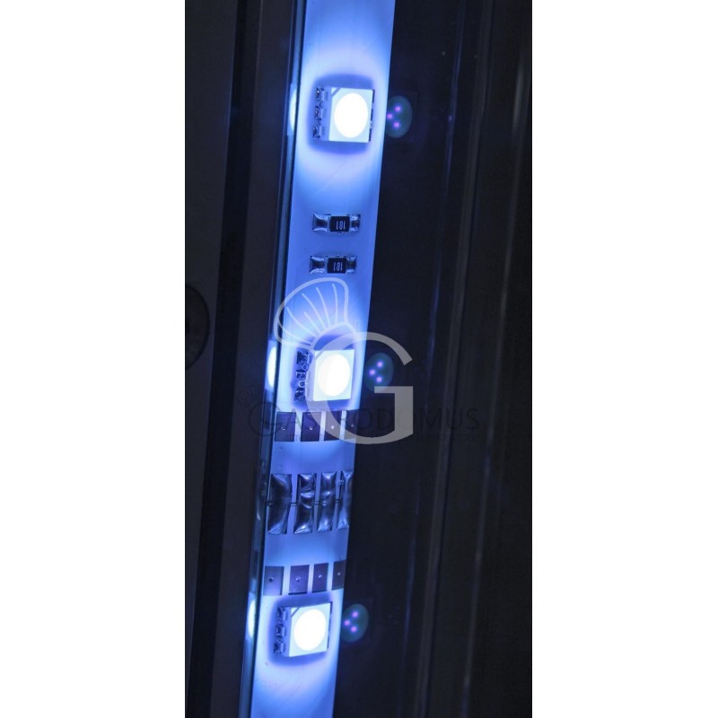 Vitrina refrigerada ventilada cúbica, 2 estantes, cerrada lado cliente - L 1785 mm