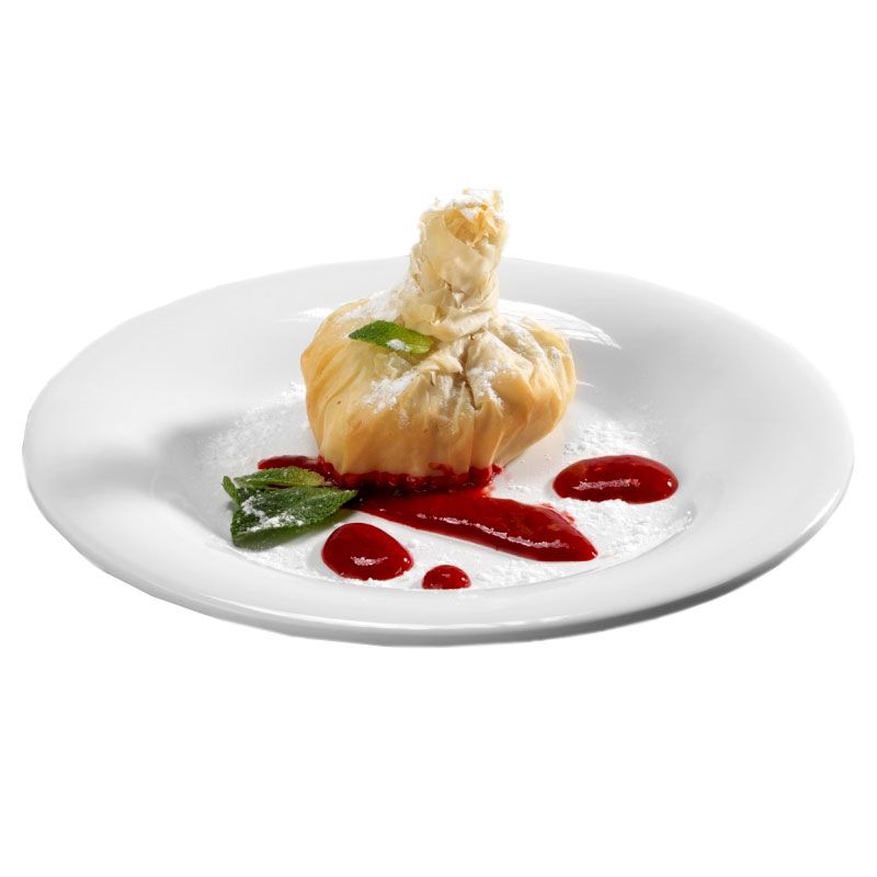 Plato plano de melamina blanca extrafuerte diámetro 265 mm