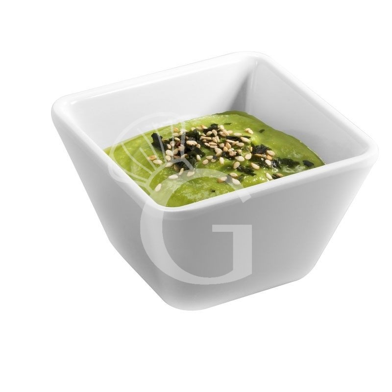 Cuenco cuadrado de melamina con dimensiones L 70 mm x P 70 mm x A 42 mm Cuenco cuadrado de melamina con dimensiones L 70 mm x P 70 mm x A 42 mm