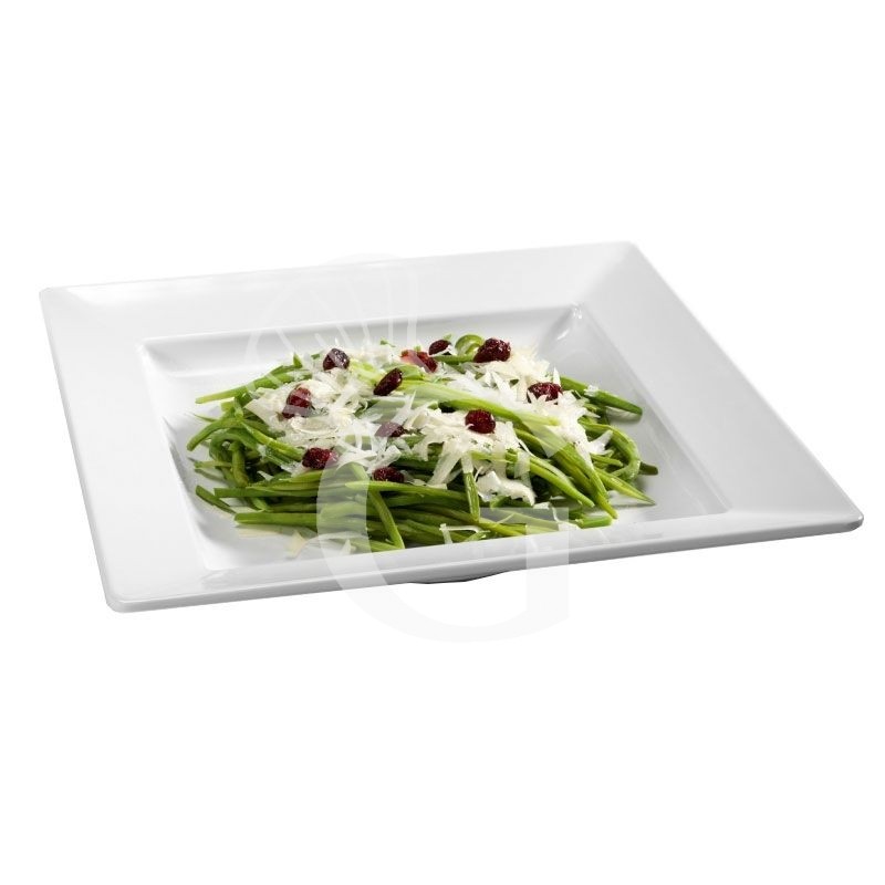 Bandeja cuadrada de presentación de melamina con dimensiones L 335 mm x P 335 mm x A 55 mm