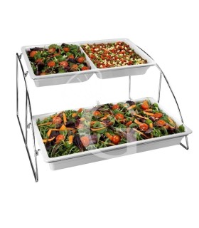 Expositor buffet de L 565 mm x P 525 mm x A 325 mm, apto para cubetas GN1/1.