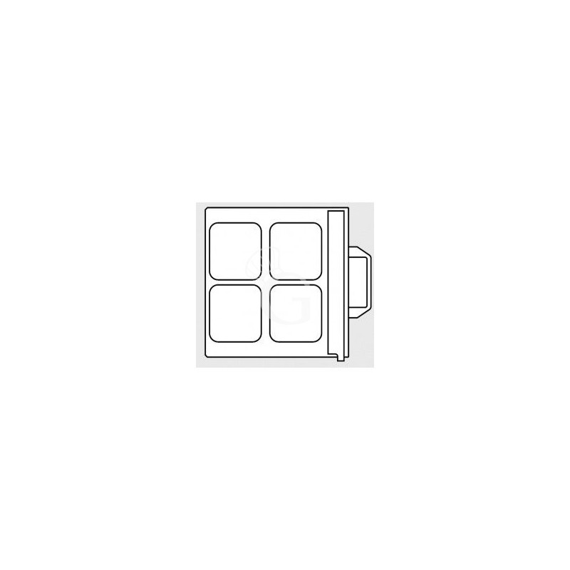 Molde para termoselladora 4 cavidades de dimensiones 180 mm x 135 mm