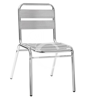 Silla Palma con estructura, asiento y respaldo de aluminio anodizado
