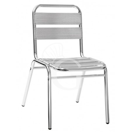 Silla Palma con estructura, asiento y respaldo de aluminio anodizado Silla Palma con estructura, asiento y respaldo de aluminio anodizado
