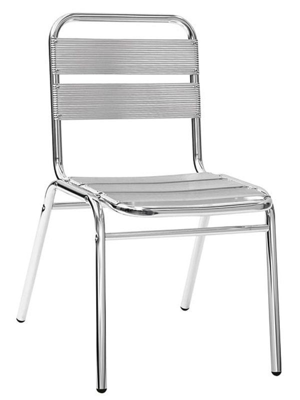 Silla Palma con estructura, asiento y respaldo de aluminio anodizado