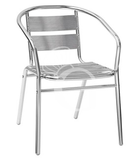 Silla Mark con estructura, asiento y respaldo de aluminio anodizado