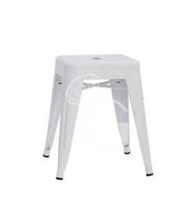 Taburete Metal con estructura y asiento de metal barnizado