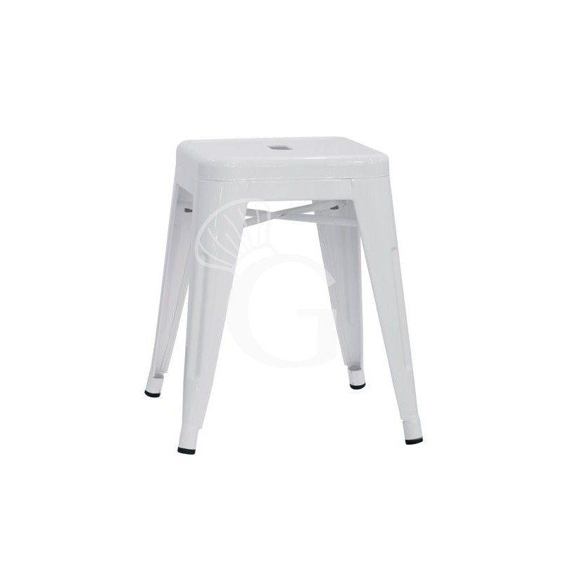 Taburete Metal con estructura y asiento de metal barnizado