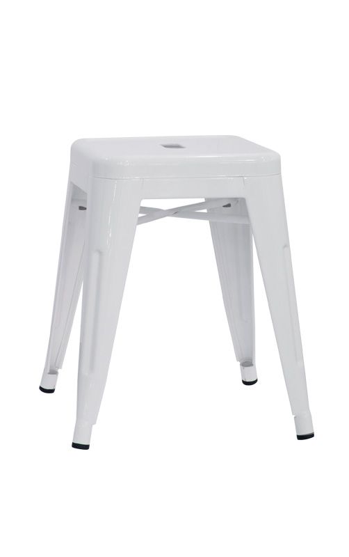 Taburete Metal con estructura y asiento de metal barnizado