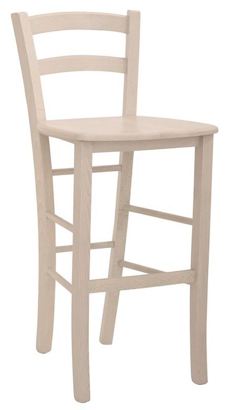 Taburete Goal con estructura y asiento de madera