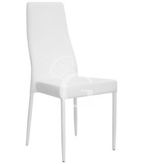 Silla Lounge con estructura de metal y revestimiento de eco piel. Dimensiones L 450 mm x P 390 mm x A 990 mm