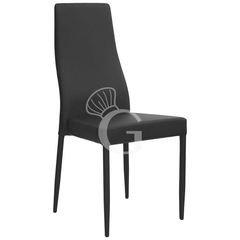 Silla Lounge con estructura de metal y revestimiento de eco piel. Dimensiones L 450 mm x P 390 mm x A 990 mm