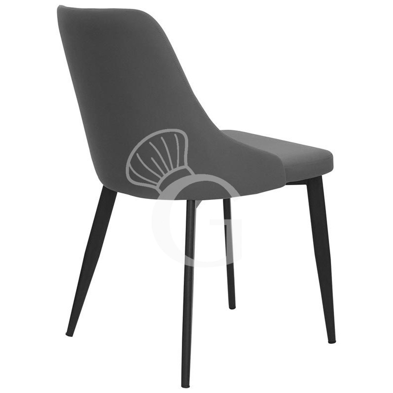 Silla Colosseo con estructura metálica y revestimiento de cuero sintético