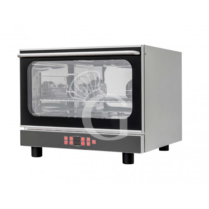 Horno eléctrico de convección para pastelería, humidificador y grill, control electrónico, 4 bandejas 600X400 mm