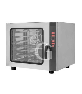 Horno eléctrico de convección para pastelería, humidificador, trifásico, control electrónico, 6 bandejas 600X400 mm