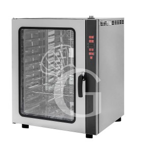 Horno eléctrico de convección para pastelería con humidificador, trifásico, control electrónico, 10 bandejas 600X400 mm
