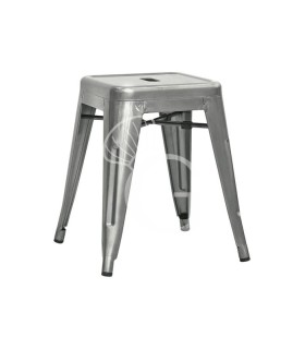 Taburete Pony con estructura y asiento de metal pintado
