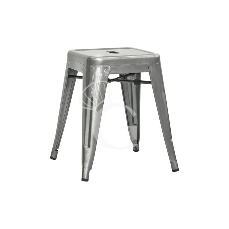 Taburete Pony con estructura y asiento de metal pintado