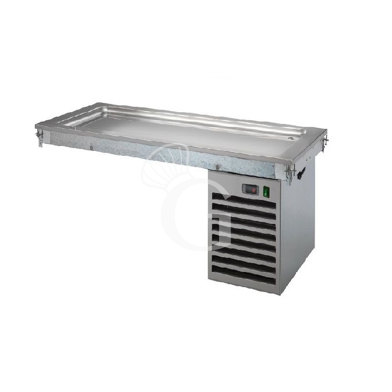 Bandeja refrigerada estática empotrable - Altura cuba 30 mm - Dimensiones L 1460 x P 640 x A 510 mm