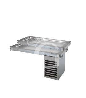 Bandeja refrigerada estática de acero inoxidable de 2 niveles - dimensiones L 810 x P 640 x A 570 mm