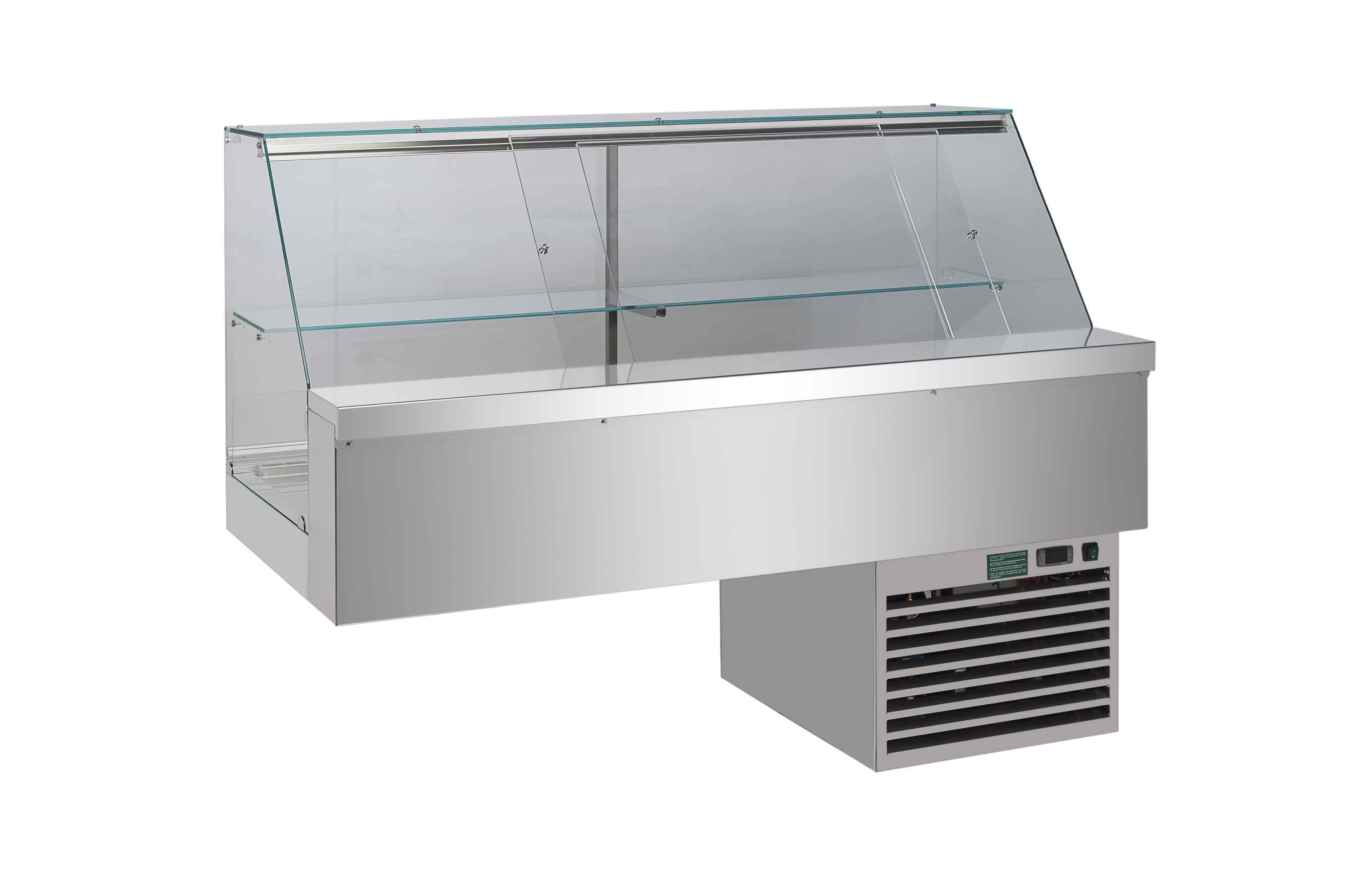 Vitrina refrigerada para sándwiches 1 estante con unidad de refrigeración - L 1200 mm