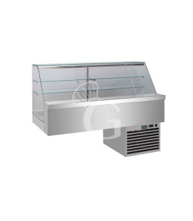 Vitrina refrigerada para sándwiches 2 estantes con unidad de refrigeración - L 2000 mm