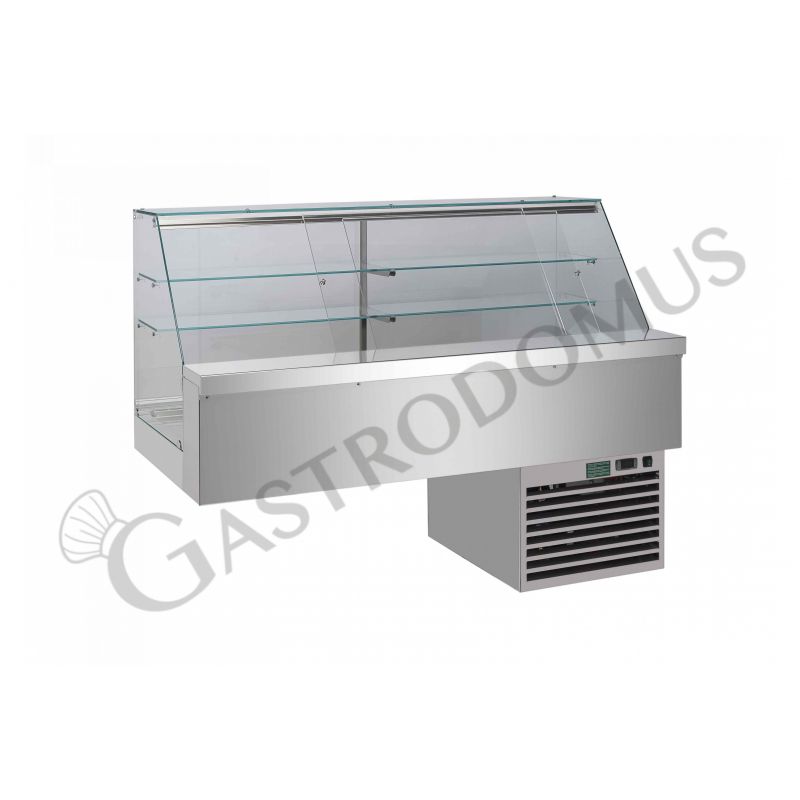 Vitrina refrigerada para sándwiches 2 estantes con unidad de refrigeración - L 2000 mm