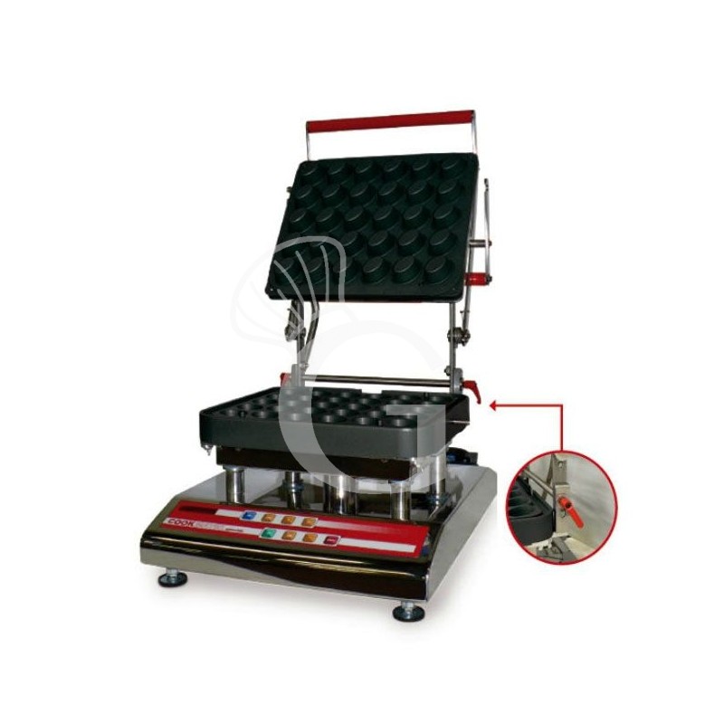 Máquina para tartaletas con una altura máxima de 45 mm L 530 mm x P 400 mm x A 400 mm
