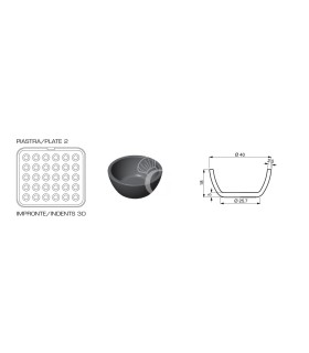 Juego de 2 placas con impresión redonda pequeña para Cookmatic y Cookmaticspecial