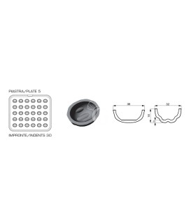 Juego de 2 placas con impresión en forma de nuez para Cookmatic y Cookmaticspecial