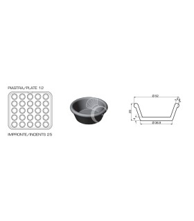 Juego de 2 placas con impresión redondas pequeñas para Cookmatic y Cookmaticspecial