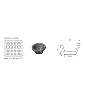 Juego de 2 placas con impresión redonda pequeña para Cookmatic y Cookmaticspecial