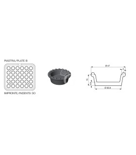 Juego de 2 placas con impresión redonda mediana para Cookmatic y Cookmaticspecial