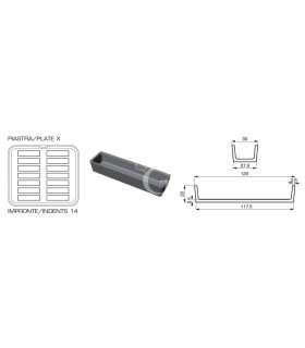 Juego de 2 placas con impresión rectangular grande para Cookmatic y Cookmaticspecial