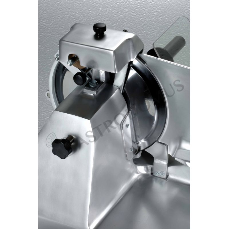Cortadora de carne vertical de aluminio semiprofesional, diámetro cuchilla 250 mm, afilador fijo