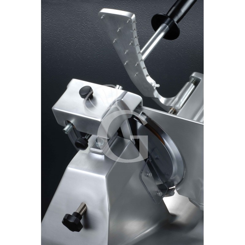 Cortadora de fiambre por gravedad semiprofesional de aluminio, diámetro cuchilla 275 mm y afilador fijo - Monofásica