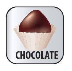 Kit de chocolate para vitrina refrigerada de pastelería